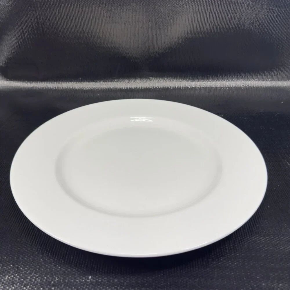 Pier 1 New Essentials Classic Coupe White‎ Porcelain 11inch Plate Dish Set 4 VTG